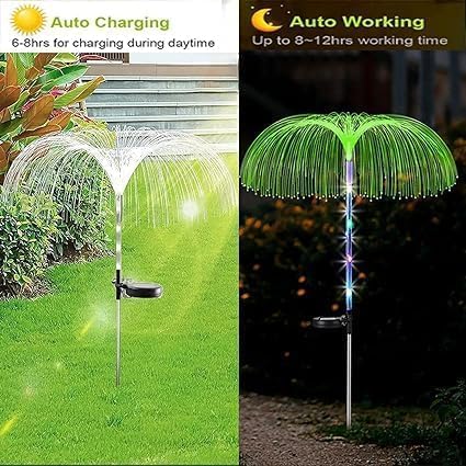 Solar Jellyfish Lights Garden Lights, 7 Color Changing, Waterproof Solar String Lights for Yard