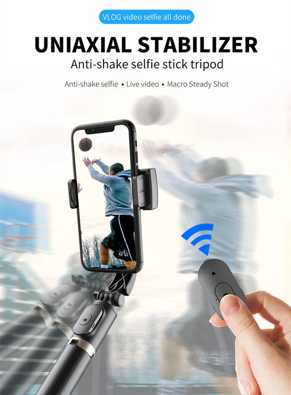 Gimbal Stabilizer 3-in-1 Extendable Selfie Stick Tripod-IVXI Single Gimbal for Mobile