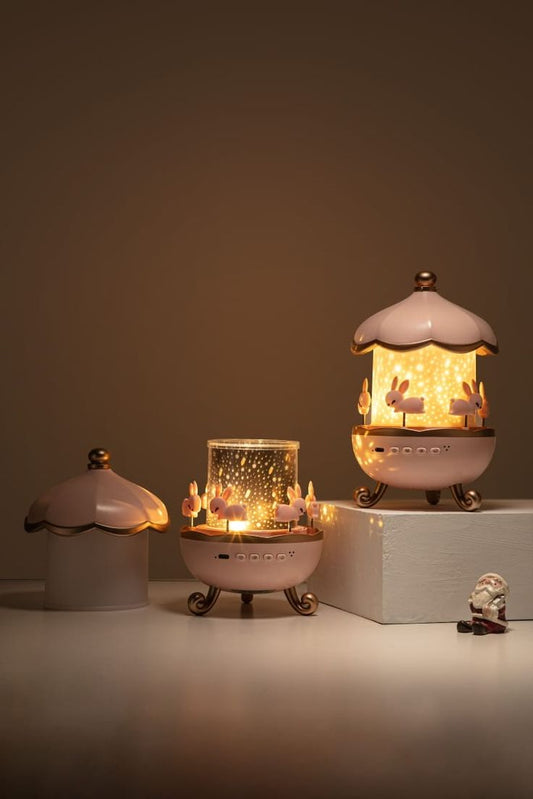 Rabbit Night Light Projector. 360° Rotatable LED for Kids Room Decor,