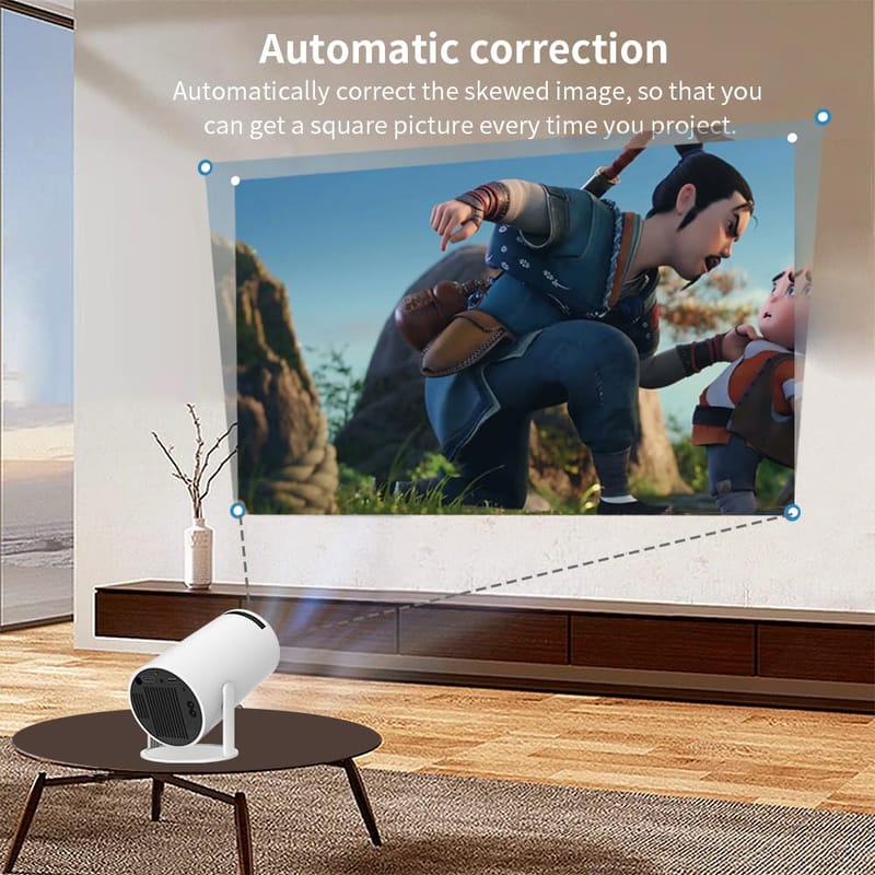 Android 11.0 Smart Projector | 1080P Full HD &amp; 4K Support | 8400 lm | 2.4G/5G WiFi | Portable LED Projector (White)