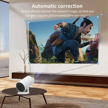 Android 11.0 Smart Projector | 1080P Full HD &amp; 4K Support | 8400 lm | 2.4G/5G WiFi | Portable LED Projector (White)