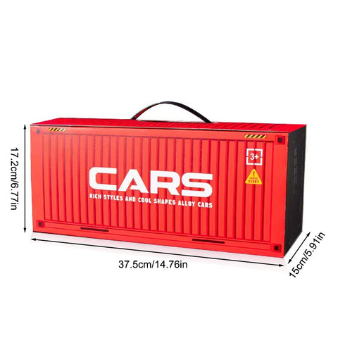 48-Piece Pull-Back Alloy Racing Car Toy Set with Storage Box | Mini Metal Friction-Powered Vehicles for Kids