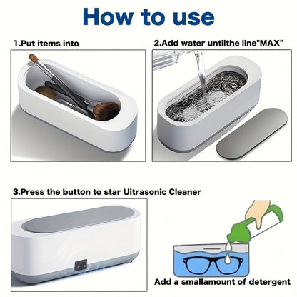 Ultrasonic Jewelry Cleaner – Portable High-Frequency Cleaning Machine for Jewellery, Glasses & Watches
