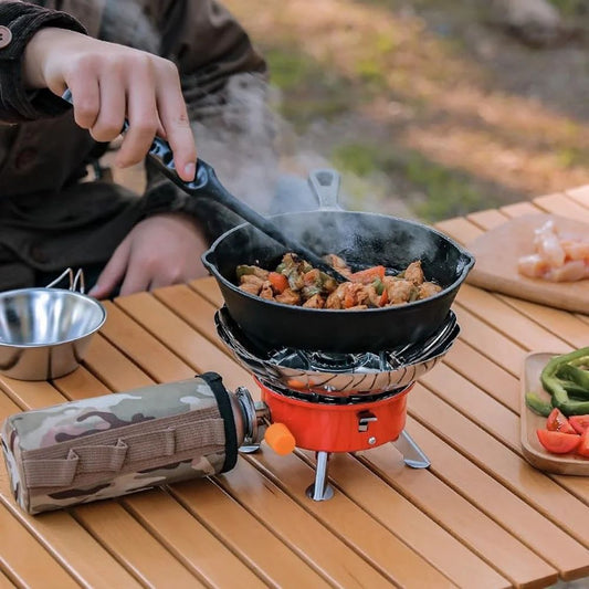 Windproof Camping Gas Stove – Portable & Foldable Lotus Design