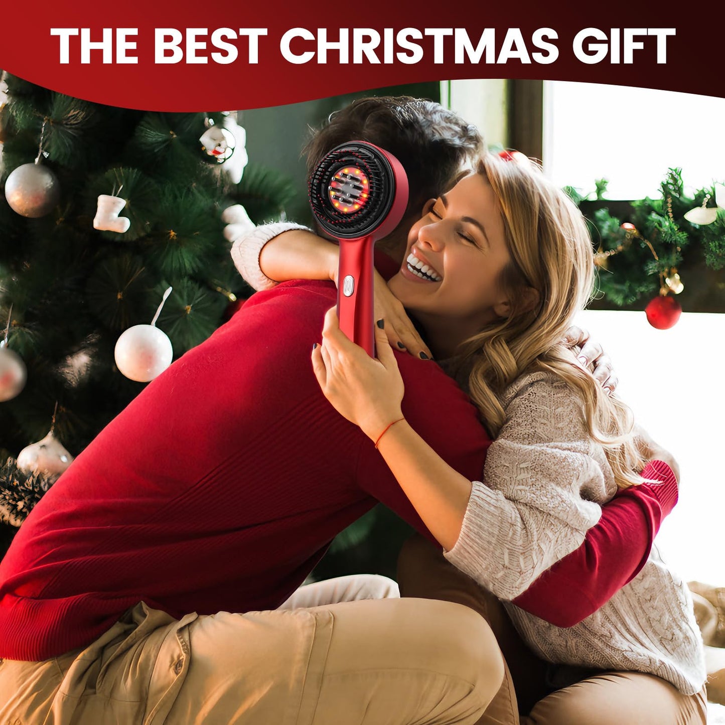 3-in-1 Electric Scalp Massaging Brush – Cordless Hair Massager with Red Light Therapy & Oil Applicator (IPX7 Waterproof)