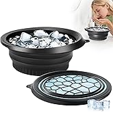 Face Bowl for Ice with Built-in Icetray, Portable Foldable Silicone Ice Facial Bowl, for Home Ice Bath Facial Plunge Bowl
