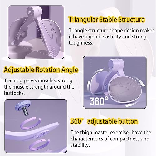 Thigh Master Hip Trainer & Kegel Exerciser | 360° Adjustable Pelvic Floor Trainer for Inner Thigh, Hip, and Postpartum Recovery