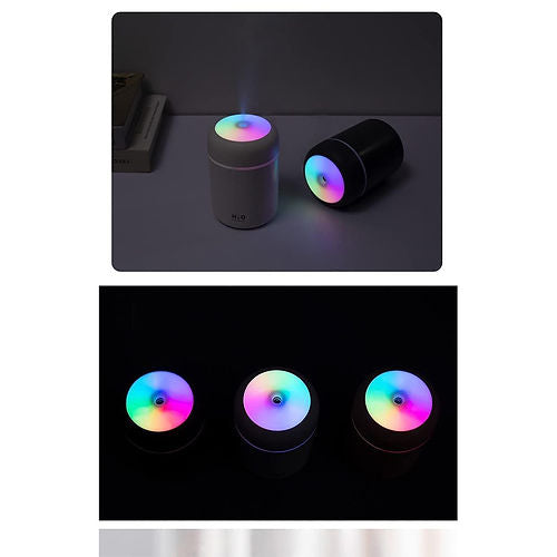 H2O Ultrasonic Cool Mist Humidifier & Aroma Diffuser with 7-Color LED Light – USB Portable, BPA-Free Design