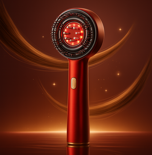 3-in-1 Electric Scalp Massaging Brush – Cordless Hair Massager with Red Light Therapy & Oil Applicator (IPX7 Waterproof)