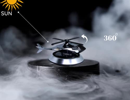 Solar Helicopter Car Perfume Diffuser – Automatic Rotating Dashboard Air Freshener