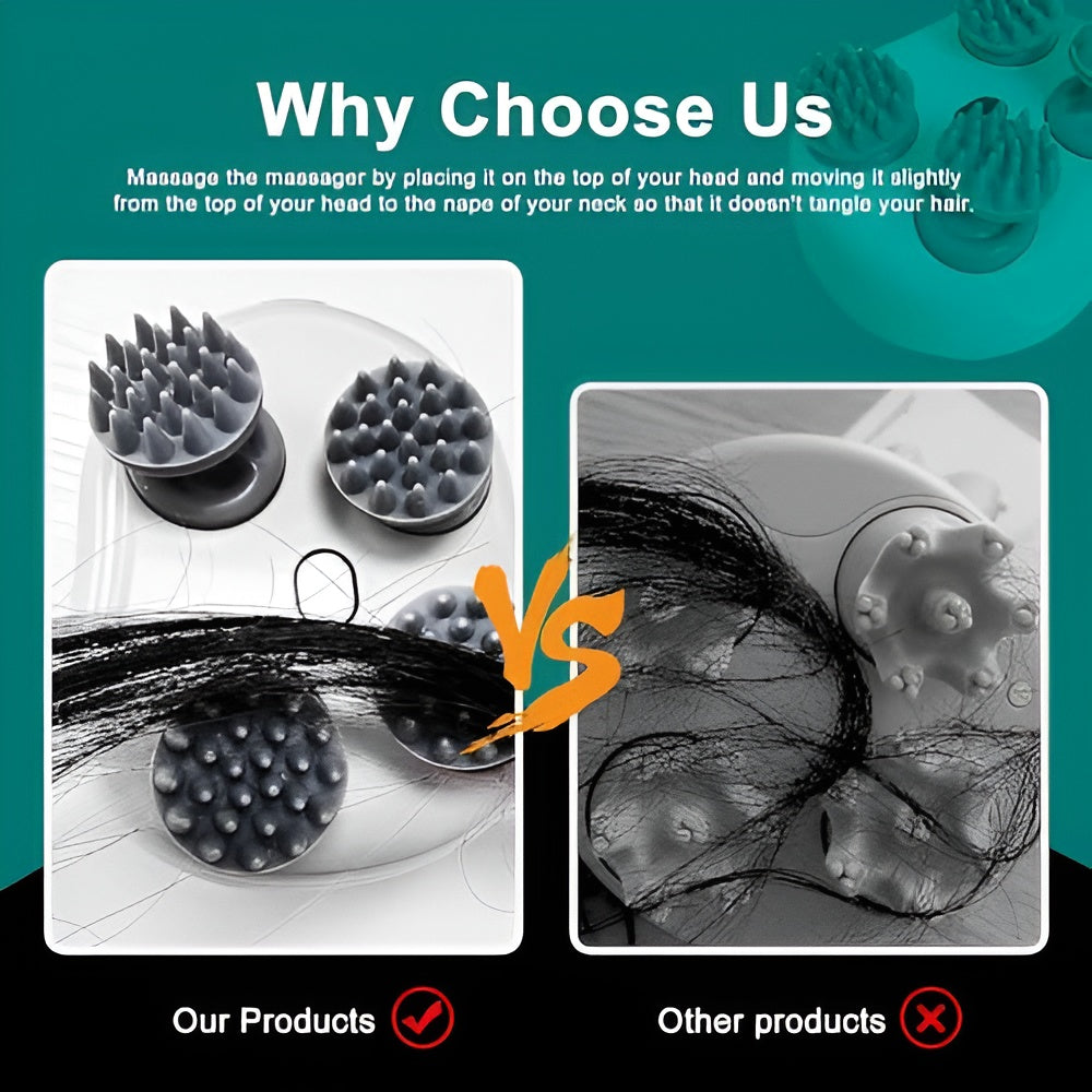 Revive Scalp Massager | 96 Silicon Kneading Points with Detachable Heads