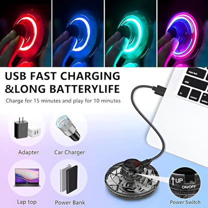 Magic Flying Spinner Toy | Hand-Controlled Boomerang Flying Spinner with LED Lights