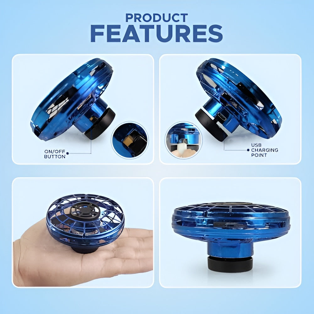 Magic Flying Spinner Toy | Hand-Controlled Boomerang Flying Spinner with LED Lights