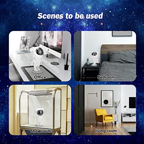 Astronaut Galaxy Projector with Remote Control - 360° Adjustable Timer Kids Astronaut Nebula Night Light