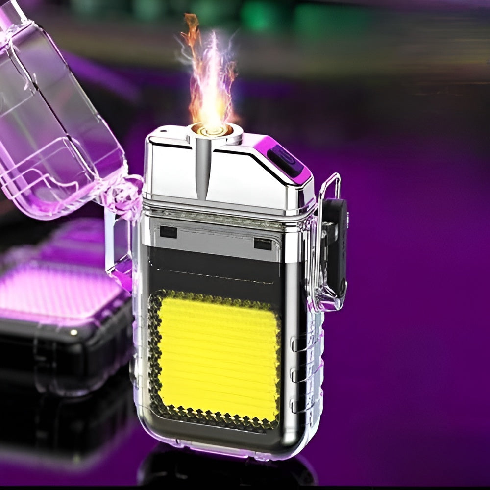 Rechargeable Electric Windproof ELighter. Dual Arc Plasma Lighters - Outdoor Camping Lighter