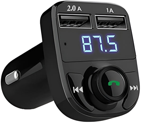 Car Charger with Bluetooth FM Transmitter – X8 Wireless Car Bluetooth Adapter