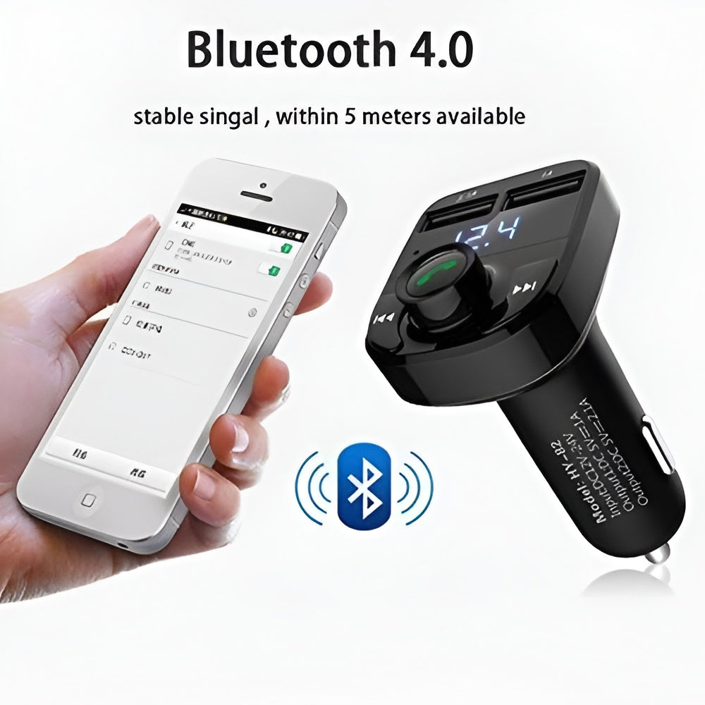 Car Charger with Bluetooth FM Transmitter – X8 Wireless Car Bluetooth Adapter