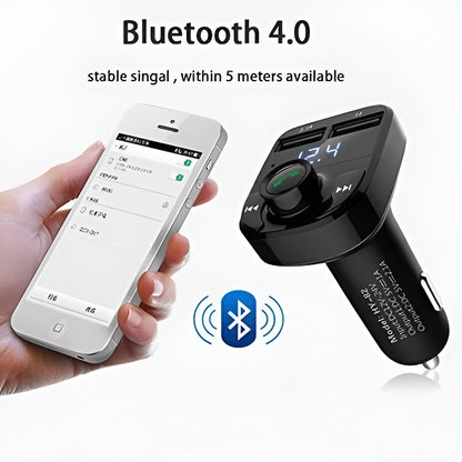 Car Charger with Bluetooth FM Transmitter – X8 Wireless Car Bluetooth Adapter