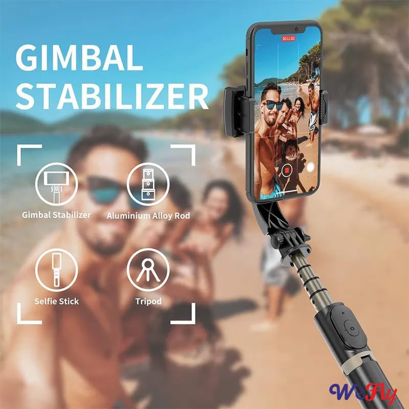 Gimbal Stabilizer 3-in-1 Extendable Selfie Stick Tripod-IVXI Single Gimbal for Mobile