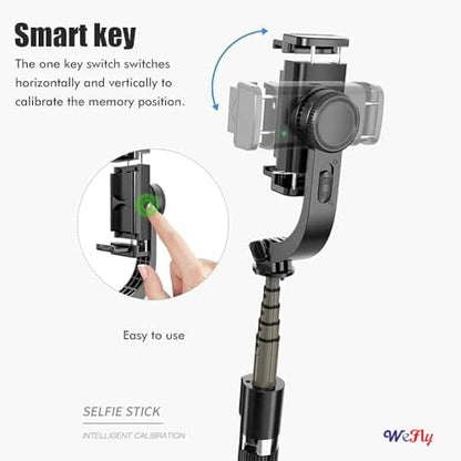 Gimbal Stabilizer 3-in-1 Extendable Selfie Stick Tripod-IVXI Single Gimbal for Mobile