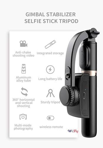 Gimbal Stabilizer 3-in-1 Extendable Selfie Stick Tripod-IVXI Single Gimbal for Mobile