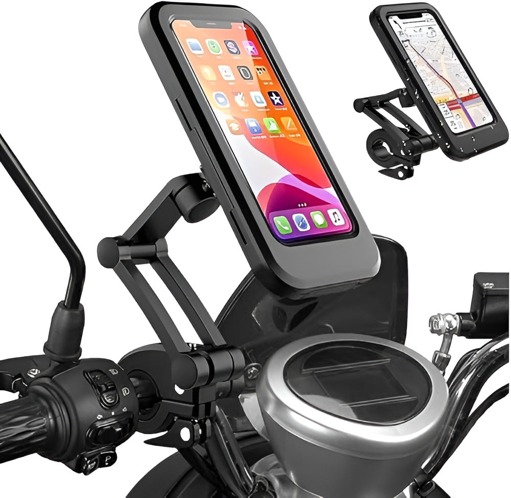 Waterproof Mobile Phone Holder for Bike Motorcycle Handlebar Mount,Mountain Bicycle Cellphone Clamp