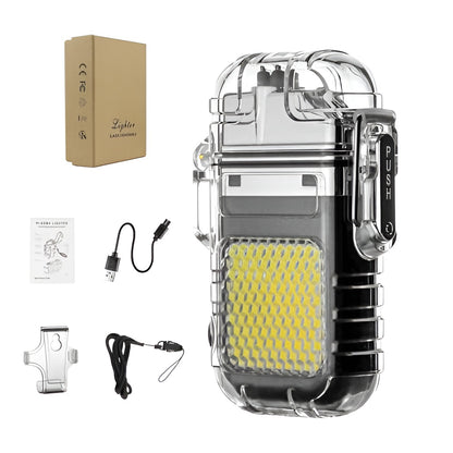 Rechargeable Electric Windproof ELighter. Dual Arc Plasma Lighters - Outdoor Camping Lighter