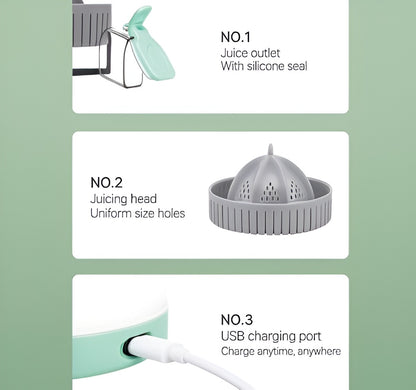 Electric Citrus Juicer Rechargeable | 45W Portable Orange Lemon Extractor