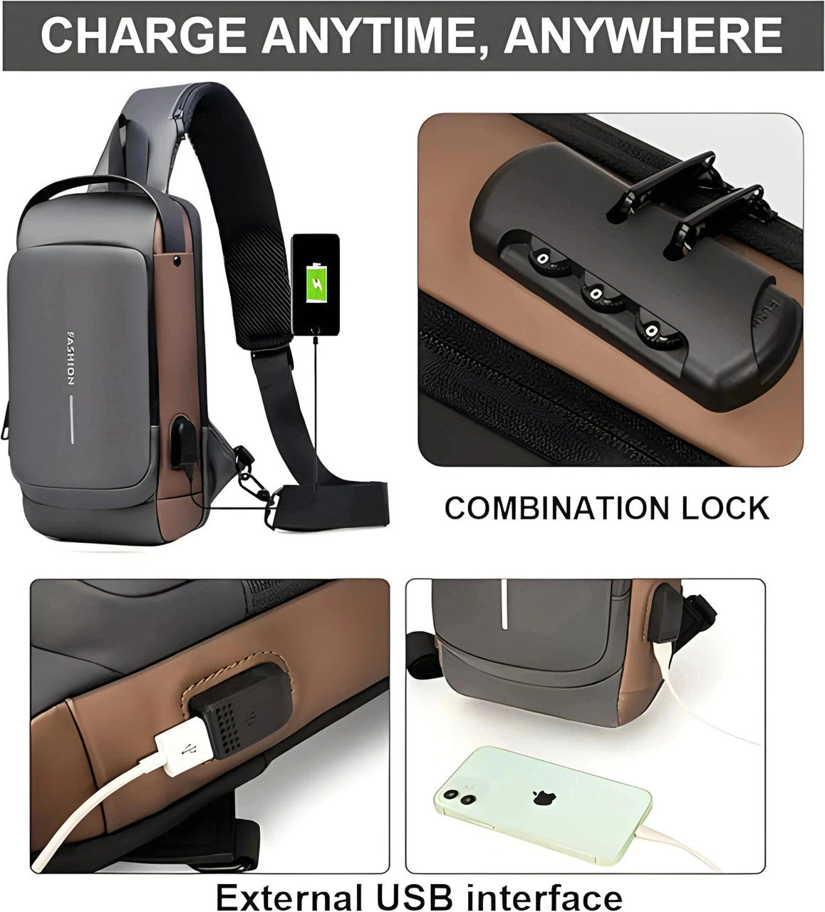 Crossbody Bags For Men Waterproof Shoulder Bag Men Side Bags