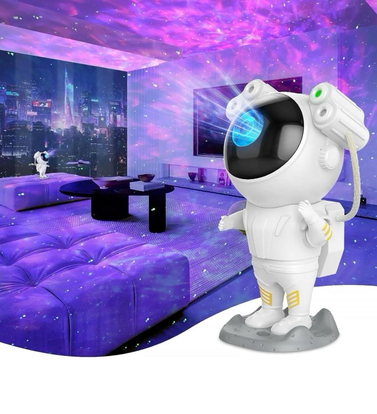 Astronaut Galaxy Projector with Remote Control - 360° Adjustable Timer Kids Astronaut Nebula Night Light