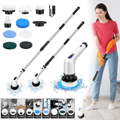 9 in 1 Cordless Electric Spin Scrubber | 9 in 1 Multifunctional Cleaning Brush Scrubber