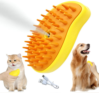 Cat Steam Brush | Cat Hair Brush with Steamer | New 3 In1 Steamy Pet Cat Brush Cleanser Vapor