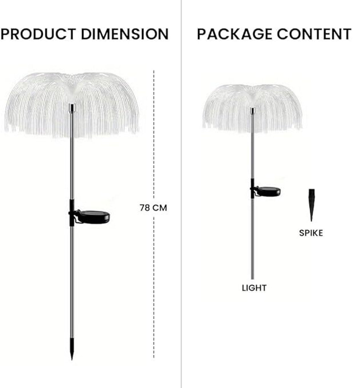 Solar Jellyfish Lights Garden Lights, 7 Color Changing, Waterproof Solar String Lights for Yard