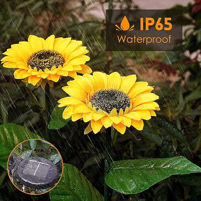 Solar Sunflower LED Garden Light – Outdoor Decorative Lighting for Home, Patio, Lawn & Yard
