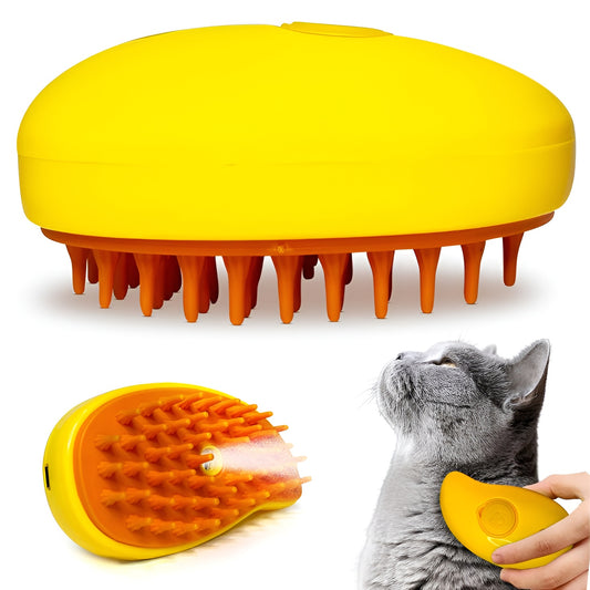 Cat Steam Brush | Cat Hair Brush with Steamer | New 3 In1 Steamy Pet Cat Brush Cleanser Vapor