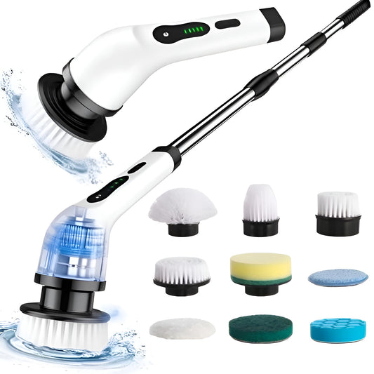 9 in 1 Cordless Electric Spin Scrubber | 9 in 1 Multifunctional Cleaning Brush Scrubber