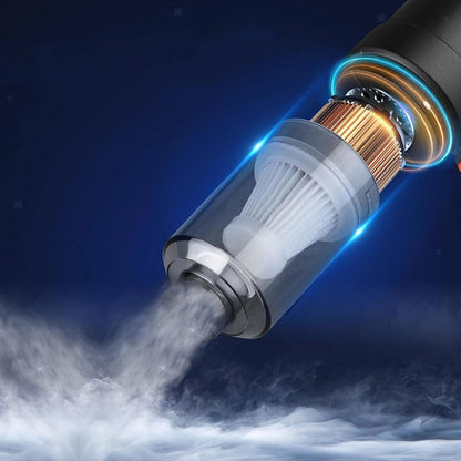 3-in-1 Portable Car Vacuum Cleaner with Blower | Wireless USB Rechargeable Handheld Cleaner for Car, Home & Travel