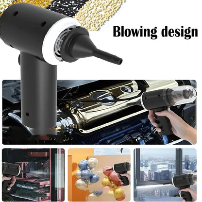 3-in-1 Portable Car Vacuum Cleaner with Blower | Wireless USB Rechargeable Handheld Cleaner for Car, Home & Travel