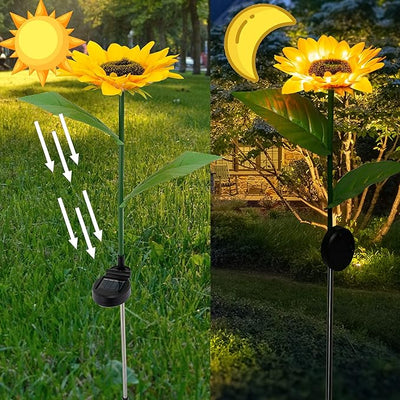 Solar Sunflower LED Garden Light – Outdoor Decorative Lighting for Home, Patio, Lawn & Yard