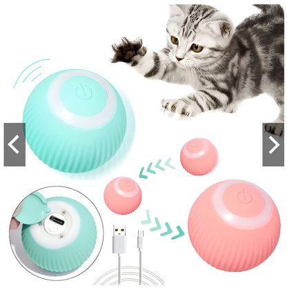Automatic Cat Teaser Ball | Automatic Active Rolling Ball for Kitten & Dogs