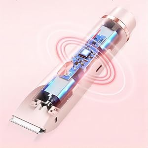 Trimmer for Women | 2-in-1 Dual-Head Electric Razor | Waterproof, Rechargeable, Low-Noise Shaver for Bikini Line, Face & Body (Pink)