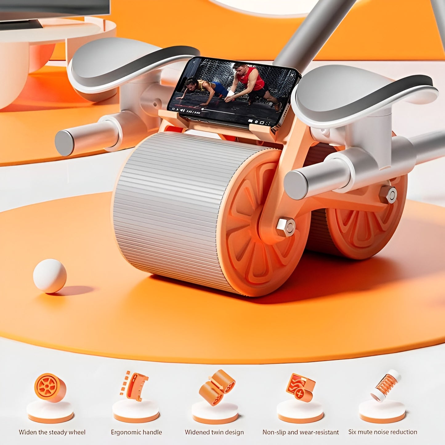 Rebound Abdominal Exercise Roller Wheel, designed for core workouts