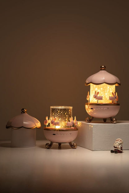 Rabbit Night Light Projector. 360° Rotatable LED for Kids Room Decor,