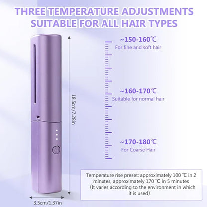 Rechargeable Mini Hair Straightener Comb – Portable Hot Ceramic Brush