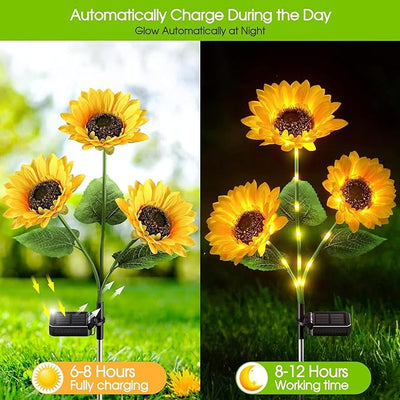 Solar Sunflower LED Garden Light – Outdoor Decorative Lighting for Home, Patio, Lawn & Yard