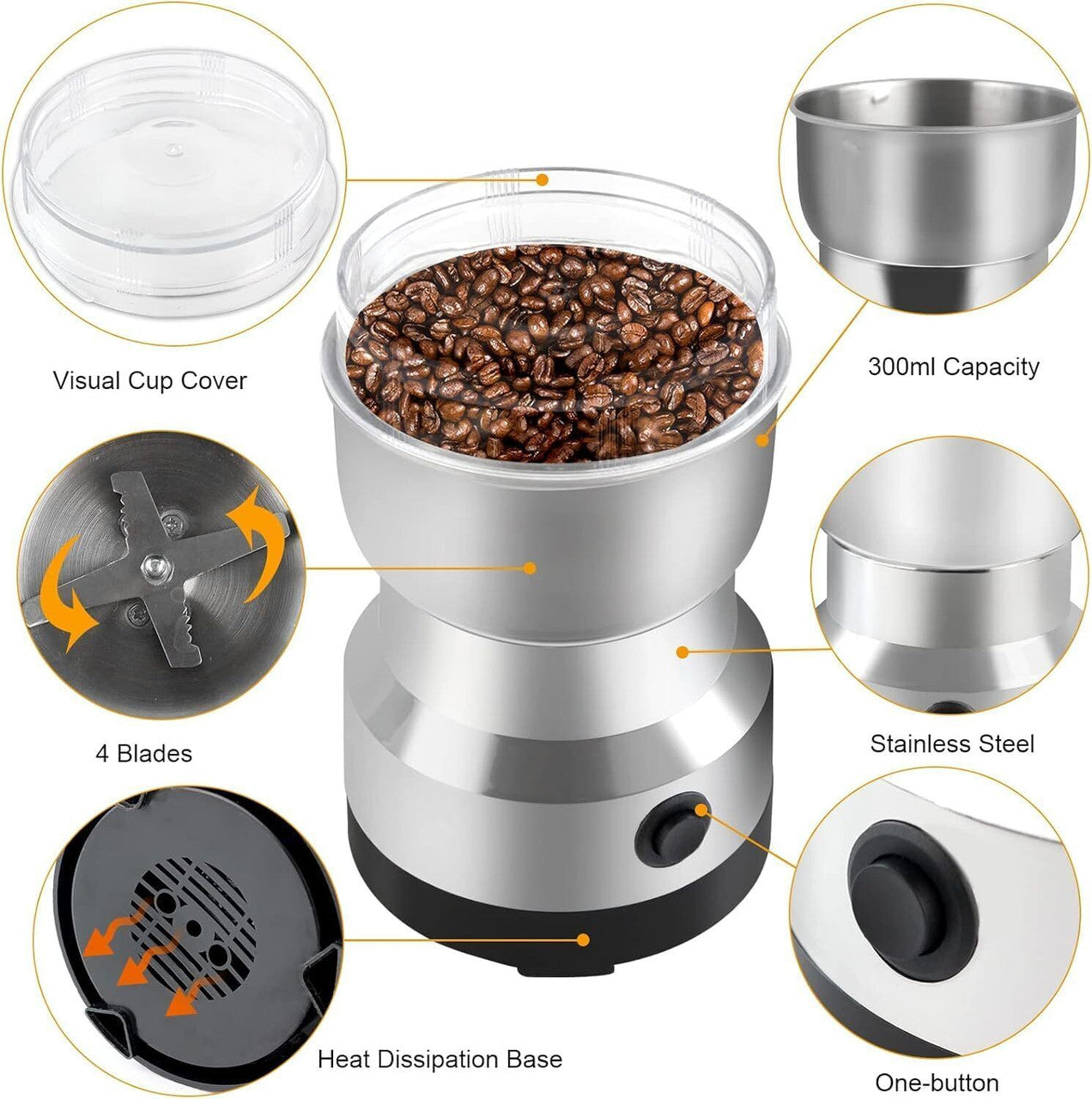 Electric grinder stainless steel grinder mini electric grinder