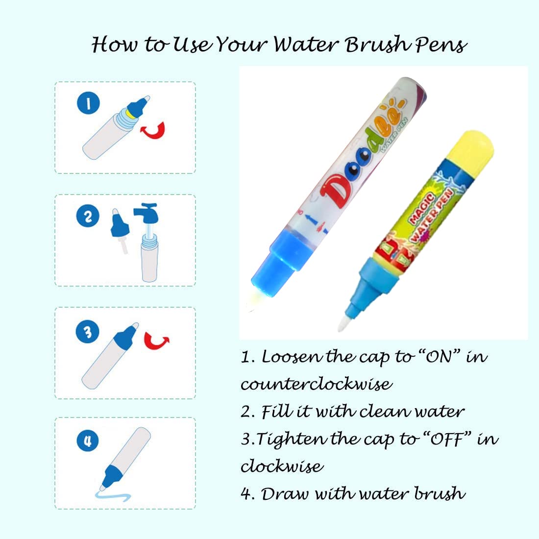 Kids Magic Water Drawing Mat | Reusable Water Mat | Water Doodle Mat for Kids