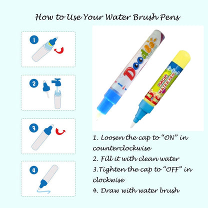 Kids Magic Water Drawing Mat | Reusable Water Mat | Water Doodle Mat for Kids